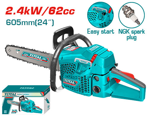 Total TG5602411 Gasoline chain saw 
منشار شجر بنزين 24 انش 
62cc