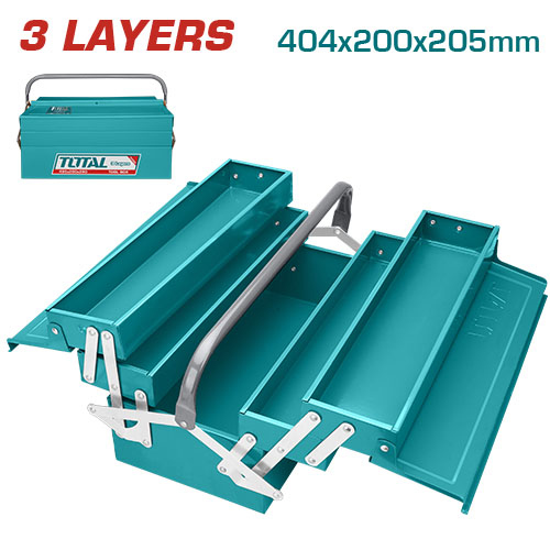 TOTAL THT10702 Tool Box 3 Layers صندوق عدة حديد صغير