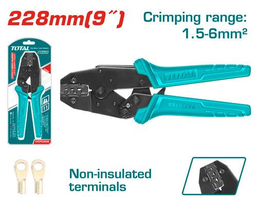 Total THCPL1506 Ratchet crimping plier مكبس راسيات اسلاك 8-20 ملم 9"