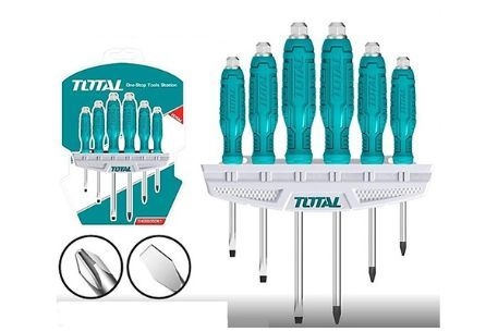 Total THGSS35061  6Pcs go-through screwdriver set طقم مفكات ضرب