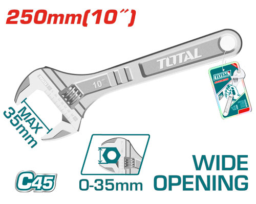 TOTAL THT1010103 Adjustable wrench 10" مفتاح موليت
