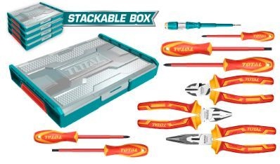 Total THKTV02H091  9 Pcs Insulated hand tools set طقم عده معزول