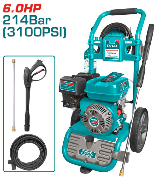 Total TGT250105 Gasoline pressure washer
 مضخة غسيل بنزين 6 حصان 214 بار