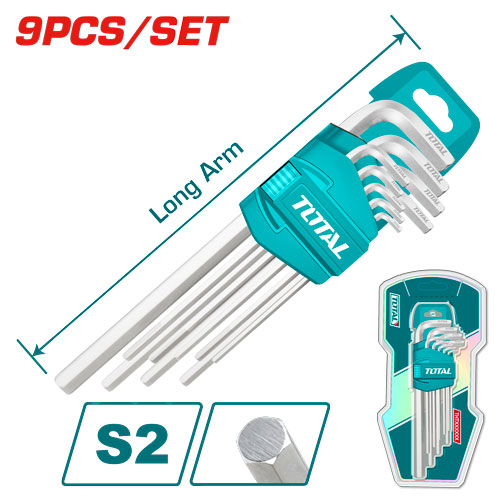 طقم الن كي مسدس طويل TOTAL THT106191 Hex key 9pcs