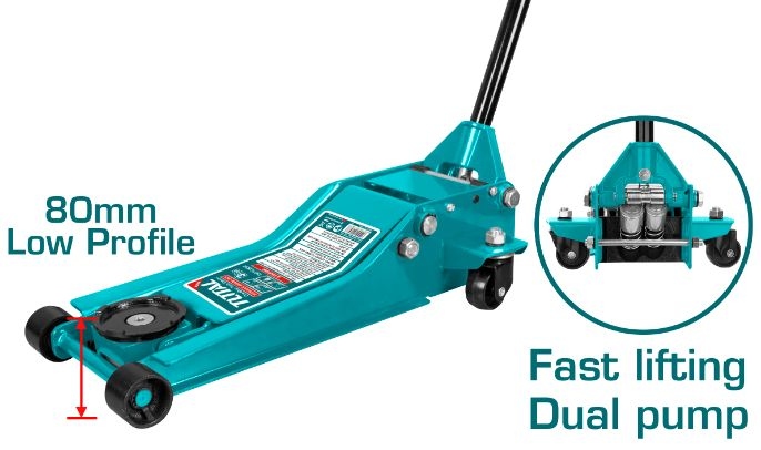 Total THT10834 Hydraulic floor jack 3T جك 3 طن