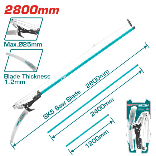 Total THEPS25281 Extendable pole saw & pruner منشار ومقص اغصان تلسكوب