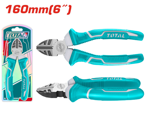 TOTAL THT130606P Diagonal cutting pliers 6" قطاعة على كرت شفاف
