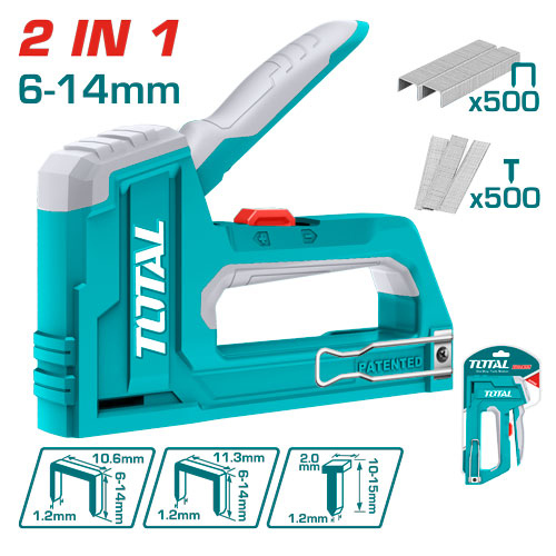 Total THT31146
مكبس تنجيد يدوي مسمار+كلبس 
6-14 ملم