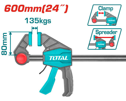 Total THT1346802 Quick bar clamps 24" مربط اتوماتيك