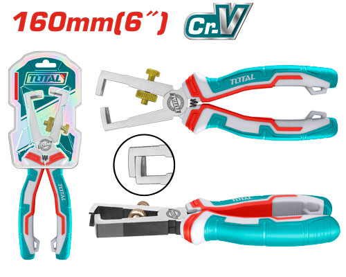 TOTAL THT25616 WIRE STRIPPING PLIER 160mm عراية اسلاك