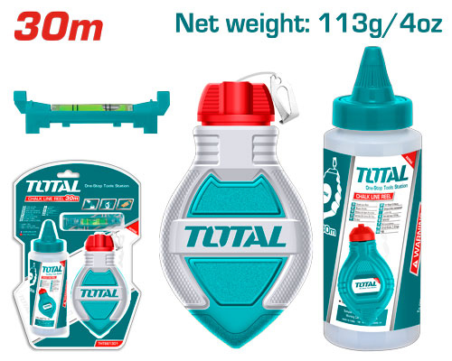 TOTAL THT661301 Chalk line reel 30m خيط علام مع بودرة