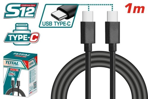 Total TIUCC02 USB type-C to type-C cable
 سلك شاحن 1 متر