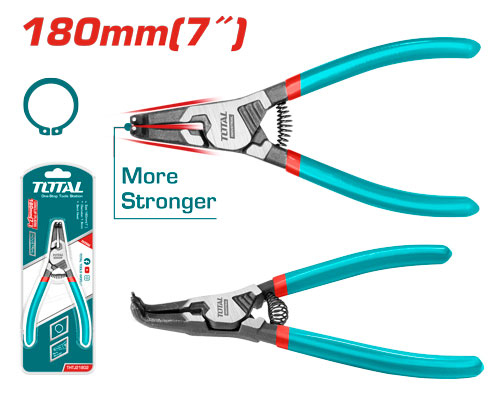 Total THTJ21802 Circlip pliers 7"  زرادية كباشي اعوج