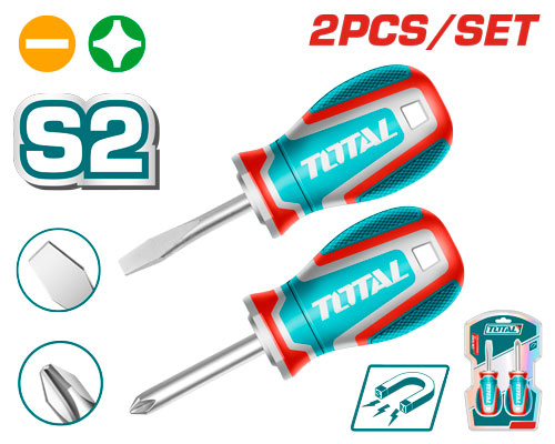 Total TKSDS2226 طقم مفك طبة عادي ومصلب