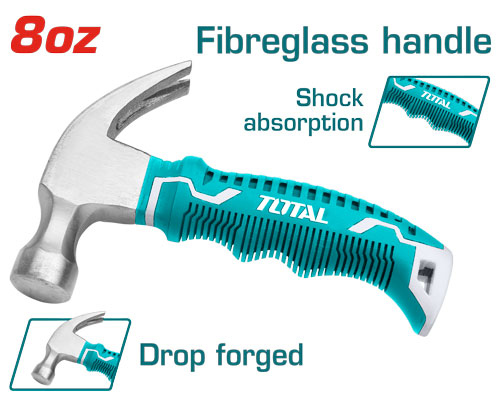 Total Mini Claw hammer 8oz شاكوش خلع صغير