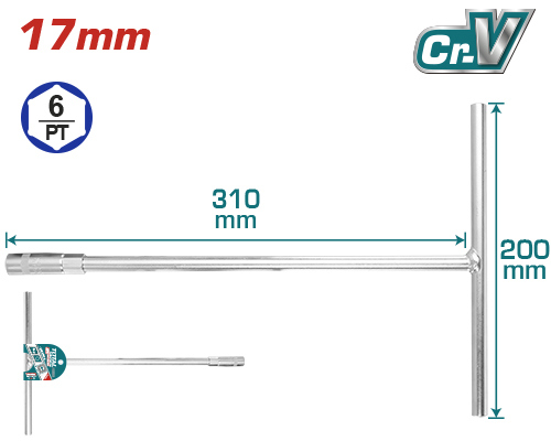 Total THTSW1706 T-Handle socket wrench 17mm بوكس 17 ملم