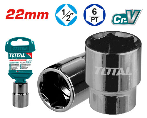 TOTAL THTST12221 1/2" Hexagonal Socket 22mm بوكس