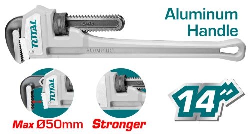 Total THTAL17146 Aluminum Handle Pipe Wrench 14" مفتاح مواسير يد المنيوم