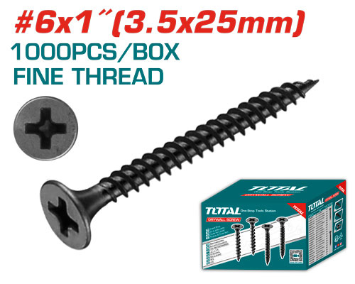 Total THWDS612
 براغي جبصن بورد 3.5*25 ملم تعبئة 1000 حبة