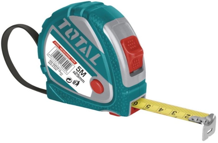 TOTAL TMT126051M Steel measuring tape 5mx19mm متر كوتشوك رفيع