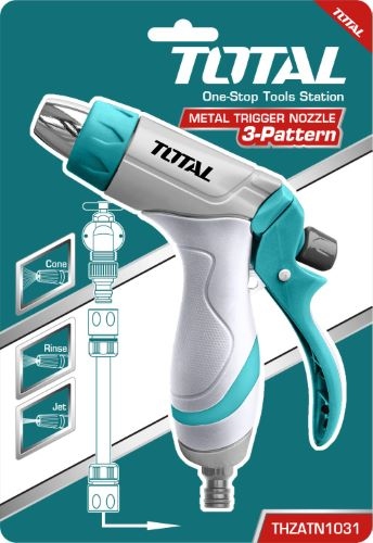 Total THZATN1031 Metal trigger nozzle فرد رش ماء راسية حديد 3 حركات
