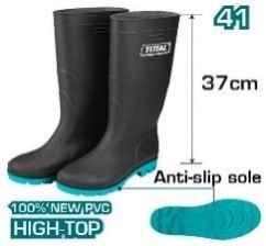 Total TSP302LAB.41 Rain boots جزمة عمال اسود 41