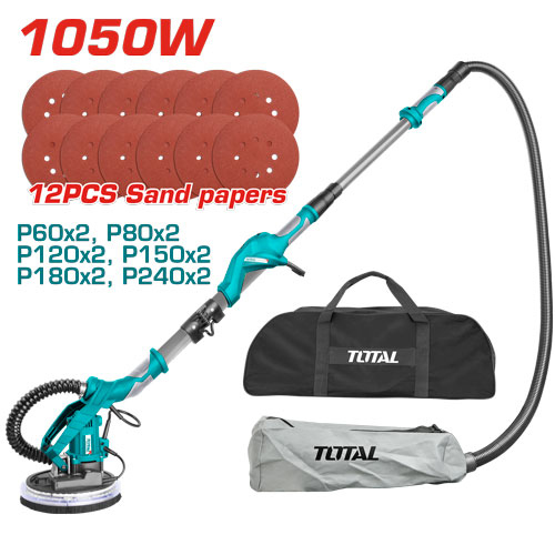 TWS10501 Total Drywall Sander
  حفافة حائط 215 ملم 1050 واط مع اضائه