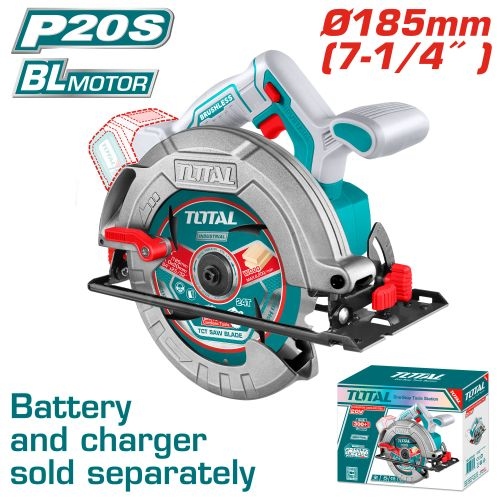 Total TSLI1851
 منشار صينية شحن 20 فولت 7-1/4 انش بدون بطارية وشاحن