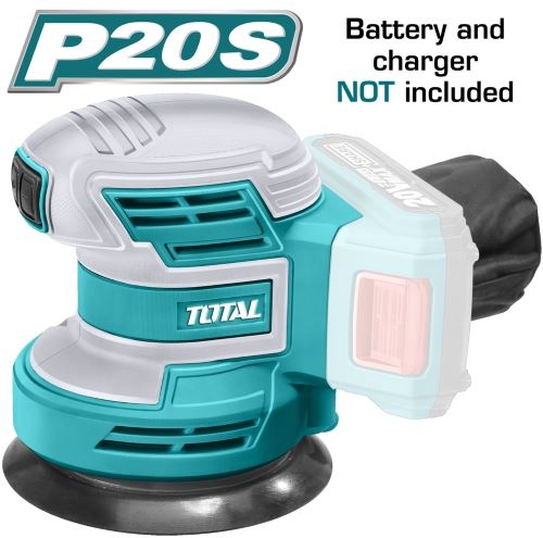Total TROSLI2001 Lithium-Ion random orbit sander حفافة دائري شحن 5 انش بدون بطارية وشاحن