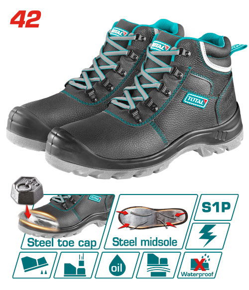 Total TSP202S1p.42 Safety boots بوط سيفتي جلد
