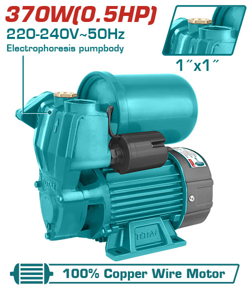 مضخه مياه 1/2" مع ايزي بريس وطابه TOTAL TWP93706