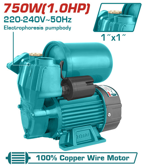 Total TWP97506 مضخة ماء مع طابة 1 حصان 1 انش