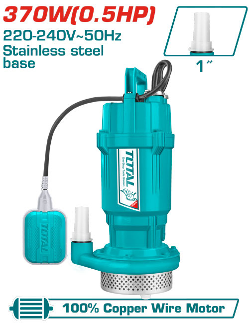 Total TWP63706
 مضخة غاطسة مياه حلوة 1/2 حصان ستانلس 17 متر ارتفاع