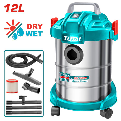 Total TVC14122 Vacuum cleaner
 مكنسة برميل صناعي 12 لتر 800 واط
Wet/Dry