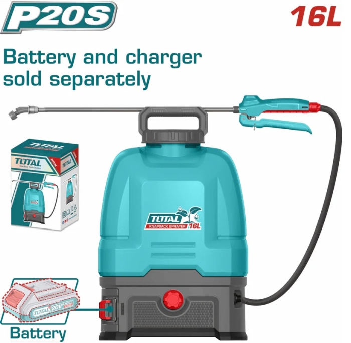 Total TSPLI2016 طرمبة رش شحن 20 فولت 16 لتر بدون بطارية