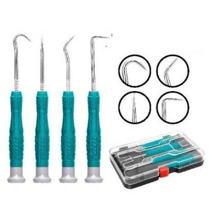 Total TPHSK0401  4Pcs Pick and Hook Set طقم هوك فك وتركيب جلود واورينج