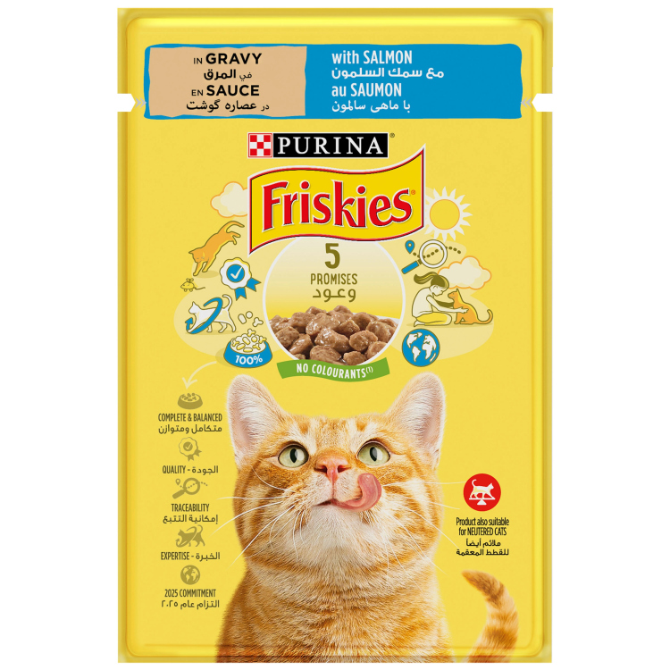 friskies wet food salmon in gravy 85g