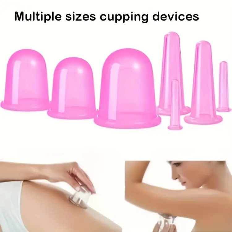 كاسات حجامة سيليكون للوجه والجسم  