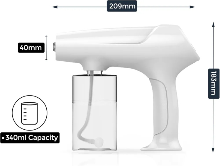 جهاز تعقيم بالرذاذ للجو والاسطح مع ثلاث سرعات لدفع الرذاذ