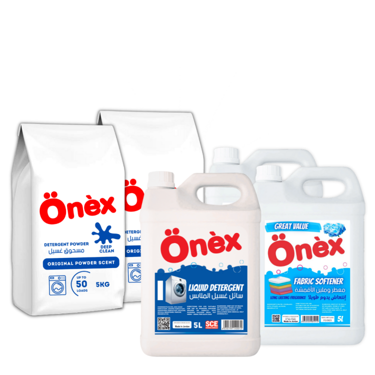 اونيكس مسحوق غسيل 5كيلو 2كيس  وسائل غسيل 5لتر جالون وملين 5لتر 2جالون 