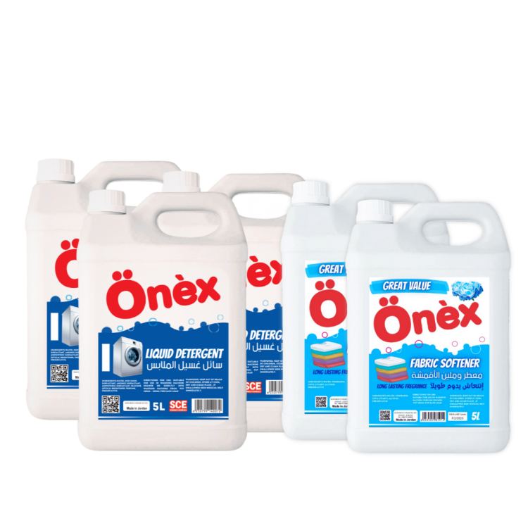 اونيكس سائل غسيل 5لتر عدد3 وملين 5لتر عدد2
