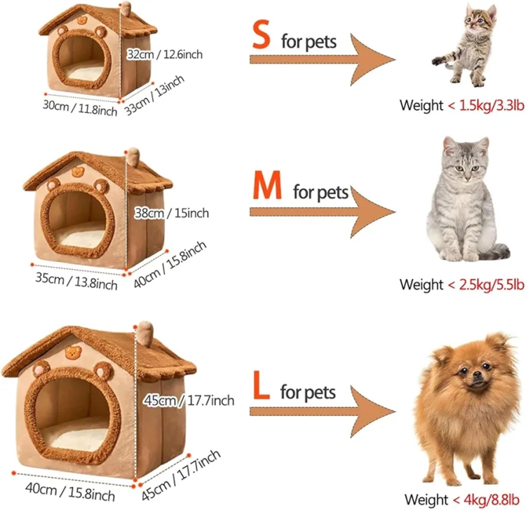 كوخ اسفنج للقطط والكلاب