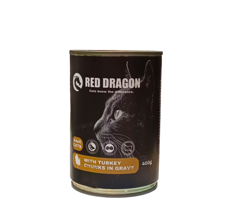 Red dragon wet food Turkeyعدد 24 علبه