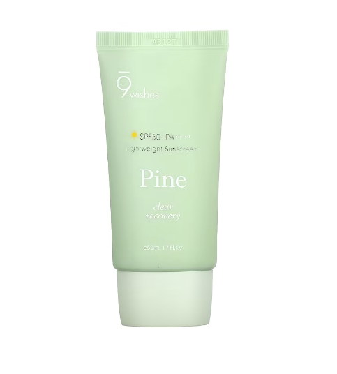 9Wishes, Pine Lightweight Sunscreen SPF50+PA++++ 50 ml
