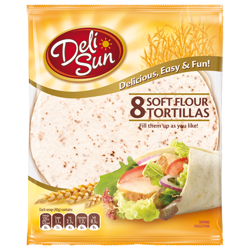 خبز تورتيلا بالدقيق 320غ*8 قطع