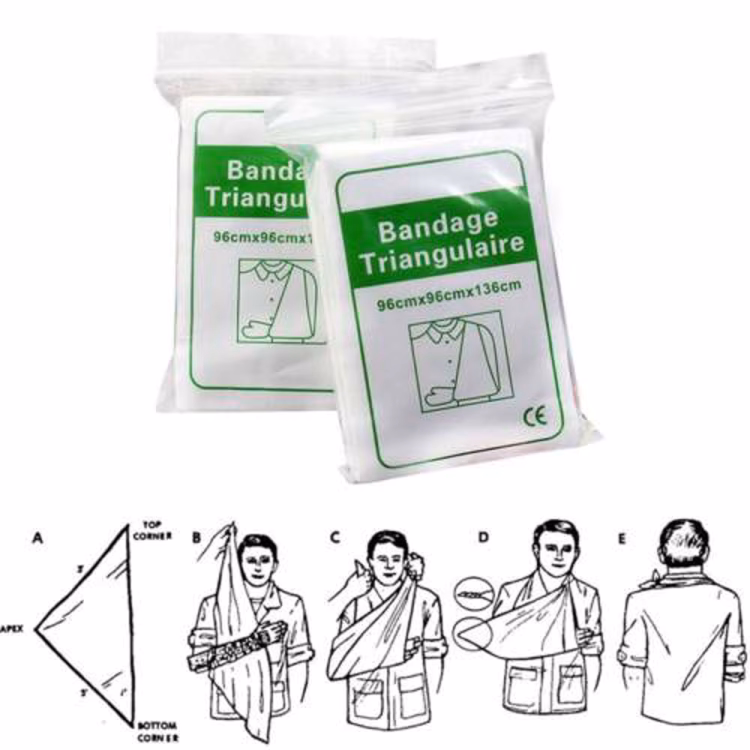 حمالة كسر قطن يد طوارى مثلث 