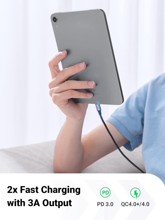 UGREEN US261 50150 USB-C 2.0 MALE TO USB-
MALE 3A DATA CABLE 1M 2.0