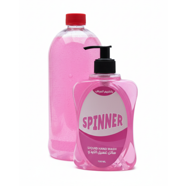 سبينر سائل غسيل الايدي زهري 500+1000مل