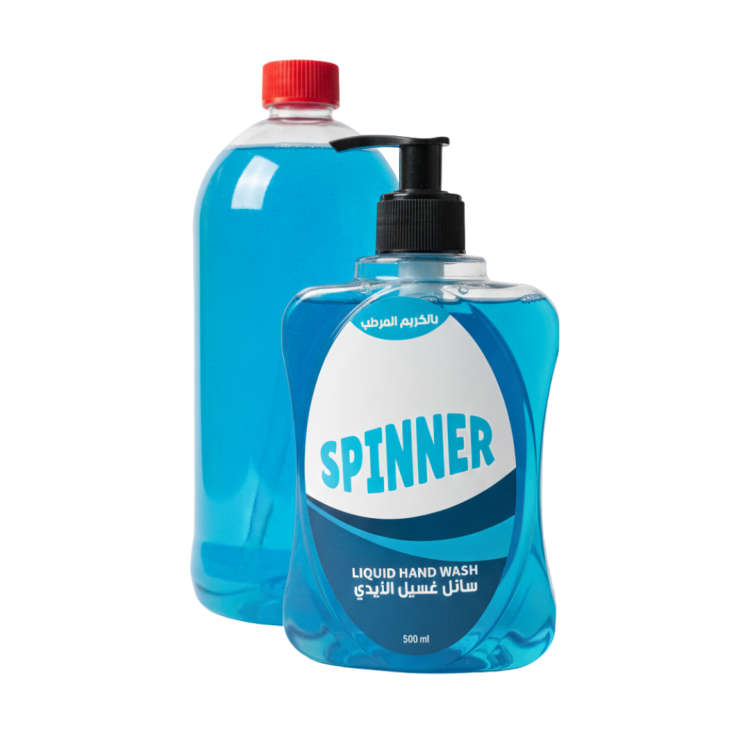 سبينر سائل غسيل الايدي ازرق 500+1000مل