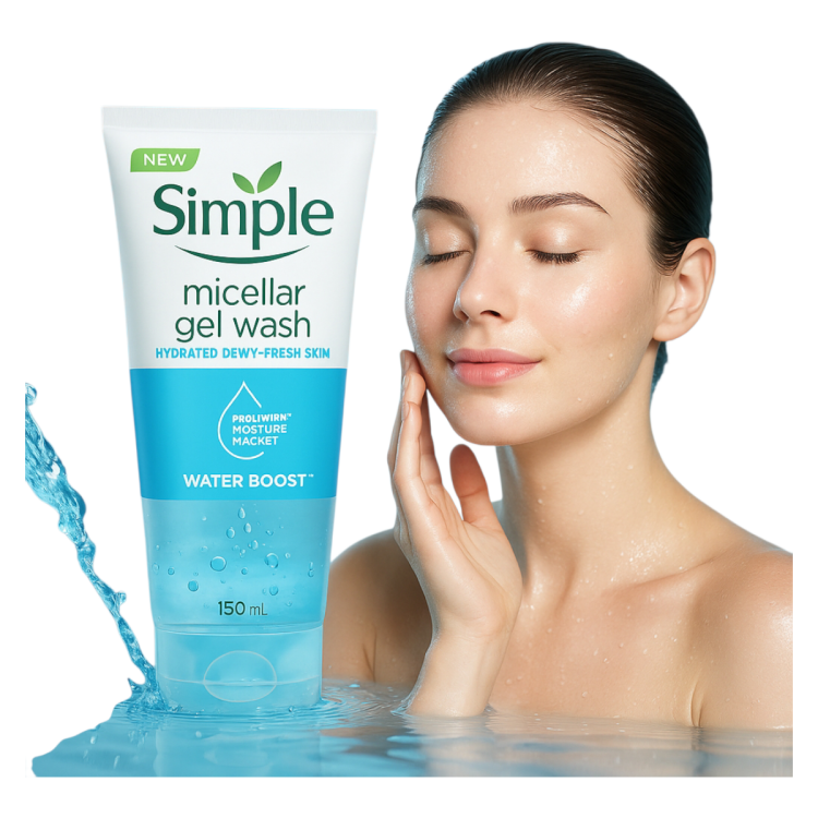 مزيل مكياج من سمبل غسول ميسلار للبشرة الحساسة بحجم 150 مل